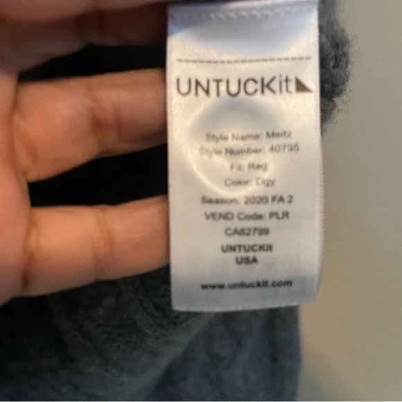 UNTUCKit Cable knit Men’s Button Down Cardigan Sweater, XL, UGC - Picture 3 of 11